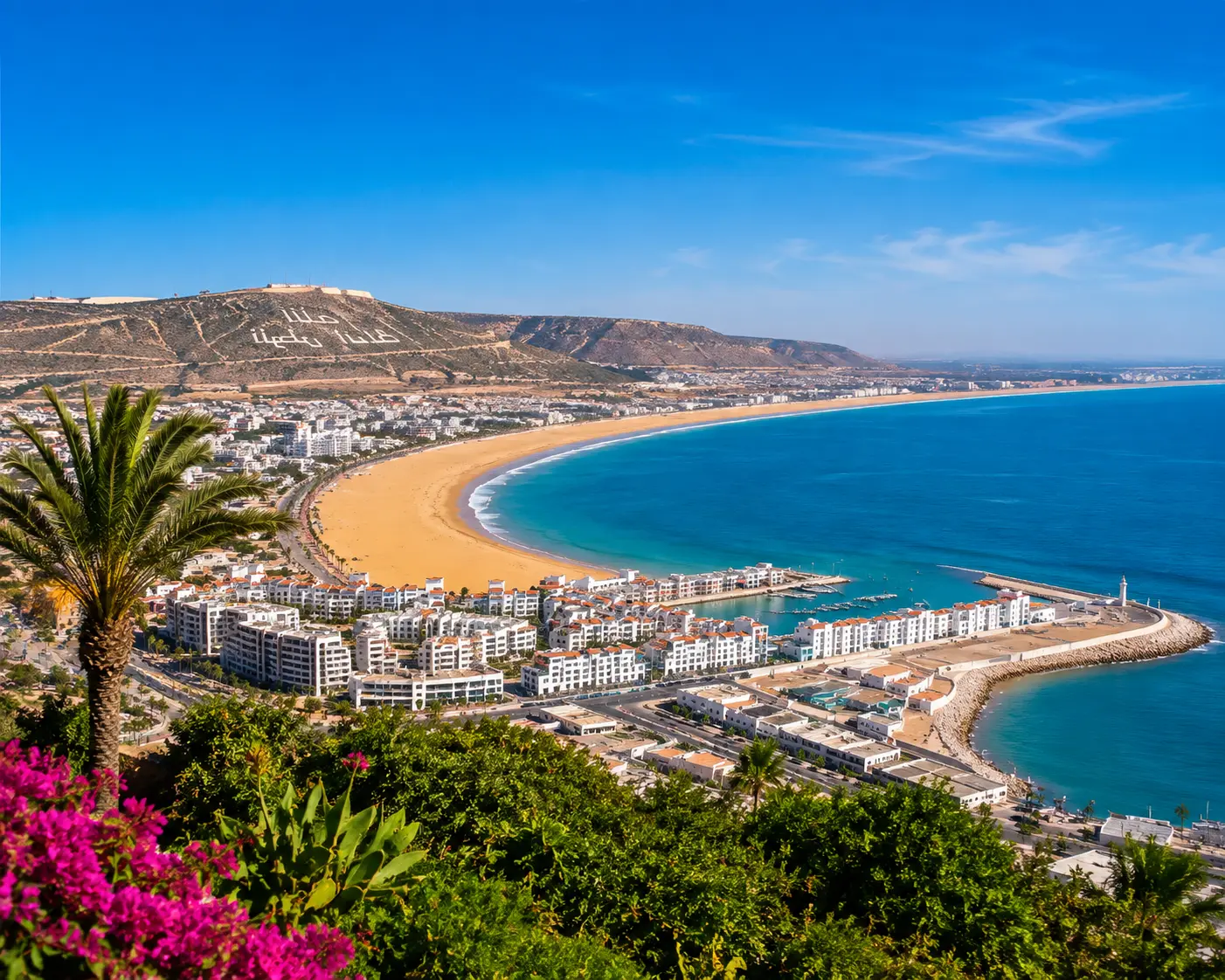 La baie d'Agadir vue depuis la Kasbah Oufella